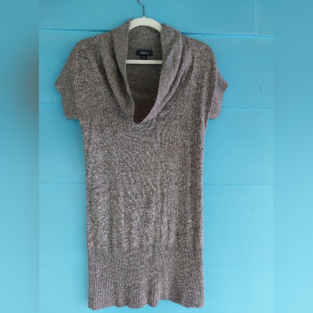 Iz Byer Gray Cowl Neck Sweater